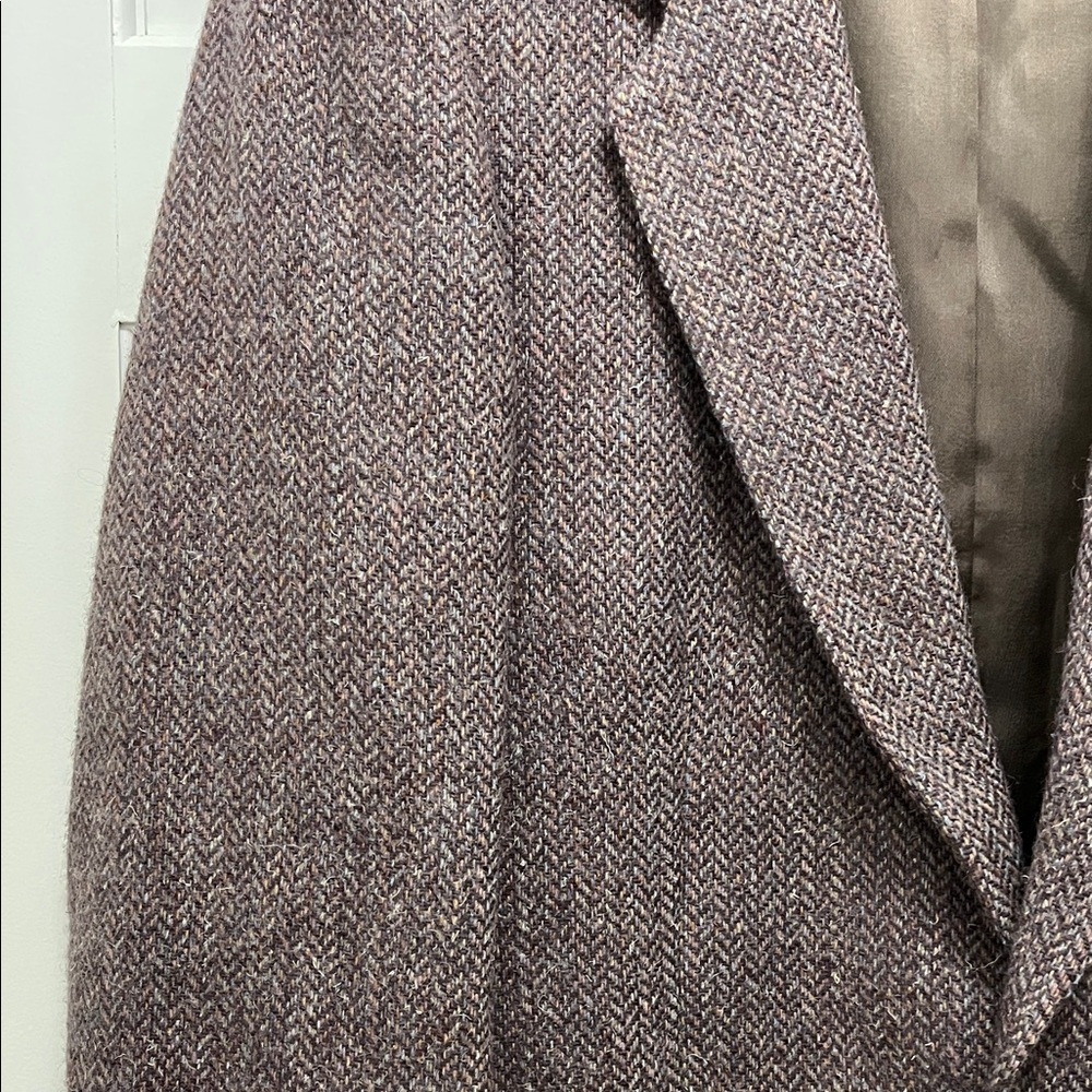 Vintage Dayton's Daniel Hechter Brown Wool Herringbone Blazer - Size Large - Picture 3 of 16
